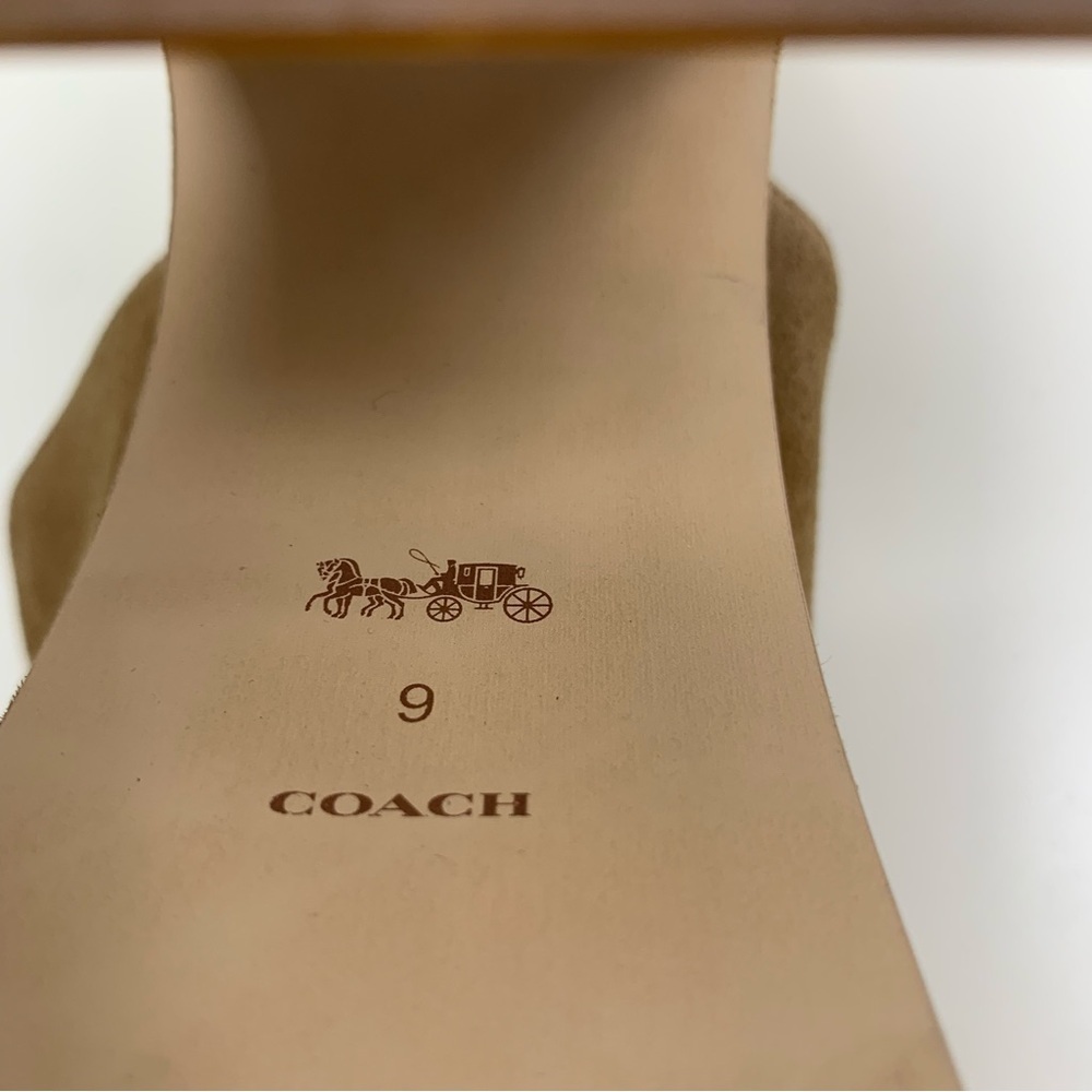 Coach “Bobi” Woven Slip-On Platform Sandals Size 9 - Picture 9 of 9